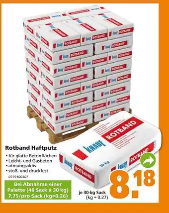 Globus Baumarkt Rotband Haftputz Angebot