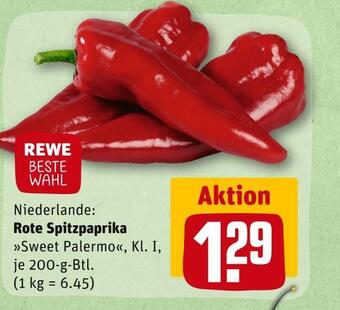 REWE Rewe beste wahl rote spitzpaprika Angebot