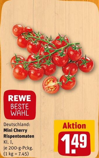 REWE Rewe beste wahl mini cherry rispentomaten Angebot