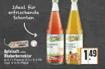 Edeka Meinland Edeka Apfelsaft Oder Rhabarbernektar Angebot