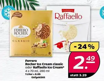 NETTO Ferrero Rocher Ice Cream Classic Oder Raffaello Ice Cream Angebot