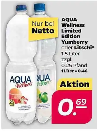 NETTO Aqua Wellness Limited Edition Yumberry Oder Litschi Angebot