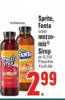 Edeka Sprite, Fanta Oder Mezzomix Sirup Angebot