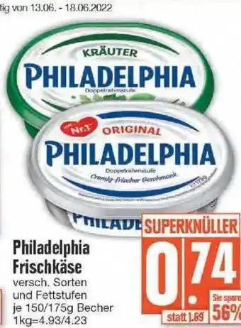 Edeka Philadelphia Frischkäse Angebot