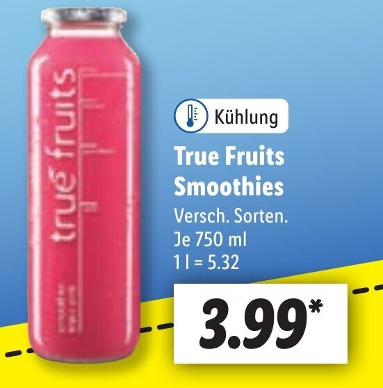 True Fruits Smoothies 750 ml Angebot bei Lidl