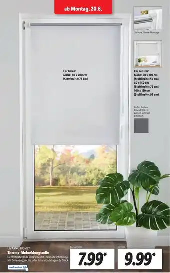 Lidl Livarno Home Thermo Abdunklungsrollo Angebot