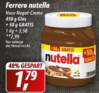 Simmel Ferrero Nutella 450 g Angebot