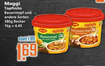 Klaas und Kock Maggi Topfinito 380g Becher Angebot