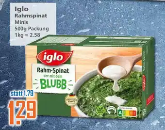 Klaas und Kock Iglo Rahmspinat 500g Angebot