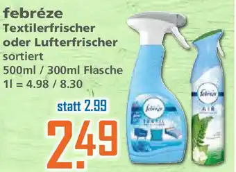 Klaas und Kock Febréze Textilerfrischer oder Lufterfrischer 500/300ml Angebot