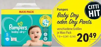 CITTI Markt Pampers Baby Dry oder Dry Pants Angebot