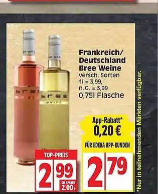 Edeka Frankreich-deutschland Bree Weine Angebot