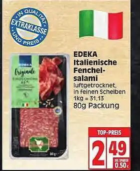 Edeka Edeka Italienische Fenchel Salami Angebot