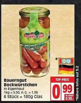 Edeka Bauerngut Bockwürstchen Angebot