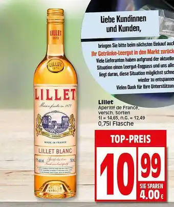 Elli Markt Lillet Angebot