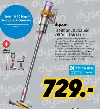 MEDIMAX Dyson Kabelloser Staubsauger V15 Detect Absolute Angebot