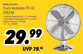 MEDIMAX Profi Care Tisch Ventilator PC-VL 3063 M Angebot