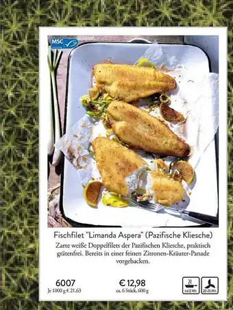 Eismann Fischfilet „limanda Aspera” (pazifische Kliesche) Angebot