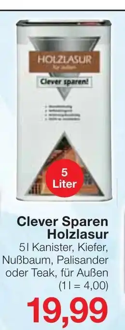 Jawoll Clever Sparen Holzlasur 5L Angebot