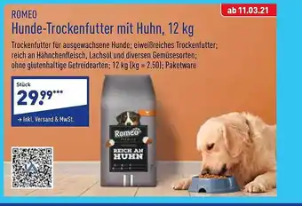 Aldi Nord Romeo Hunde Trockenfutter Mit Huhn 12 Kg Angebot