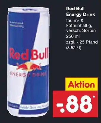 Netto Marken-Discount Red Bull Energy Drink 250ml Angebot