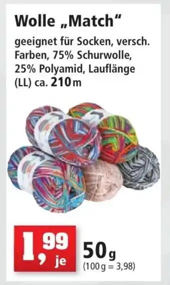 Thomas Philipps Wolle ,,Match" 50 g Angebot