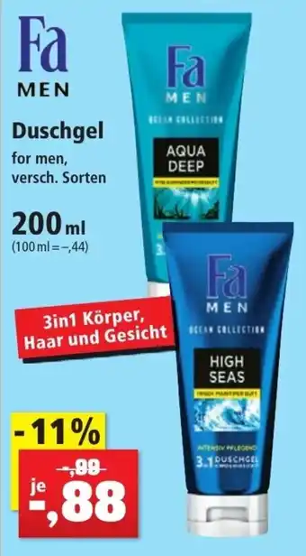 Thomas Philipps Fa Men Duschgel 200 ml Angebot