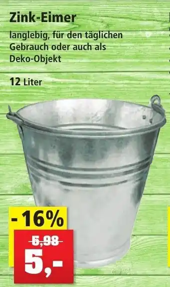 Thomas Philipps Zink Eimer 12 Liter Angebot