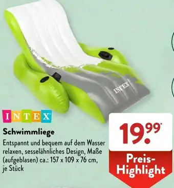 Aldi Süd Intex Schwimmliege Angebot