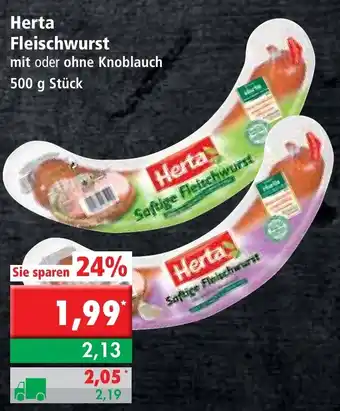 L. STROETMANN GROSSMARKT Herta Fleischwurst 500g Angebot