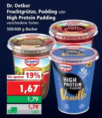 L. STROETMANN GROSSMARKT Dr. Oetker Fruchtgrütze, Pudding oder High Protein Pudding 500/400g Becher Angebot