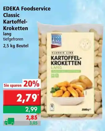 L. STROETMANN GROSSMARKT Edeka Foodservice Classic Kartoffel Kroketten 2,5kg Beutel Angebot