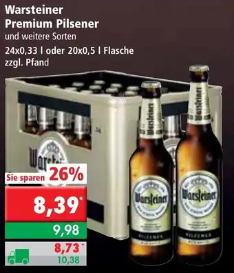 L. STROETMANN GROSSMARKT Warsteiner Premium Pilsener 24x0,33/20x0,5L Angebot