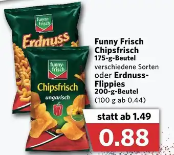 Combi Funny Frisch Chipsfrisch 175g Beutel oder Erdnuss Flippies 200g Beutel Angebot