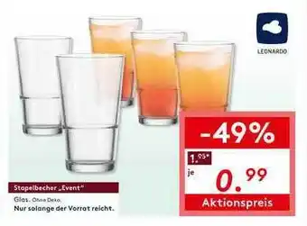 Möbel Rieger Leonardo Stapelbecher „event” Angebot