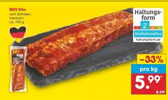 Netto Marken-Discount BBQ Ribs 1kg Angebot