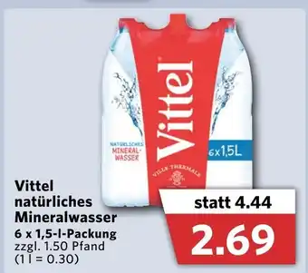 Combi Vittel Natürliches Mineralwasser 6x1,5L Angebot