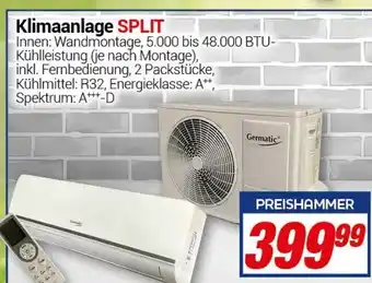 CENTERSHOP Klimaanlage SPLIT Angebot