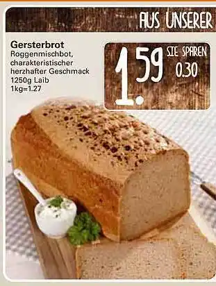 WEZ Gersterbrot 1250 g Angebot