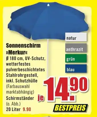 B1 Discount Baumarkt Sonnenschirm ,,Merkur" Angebot