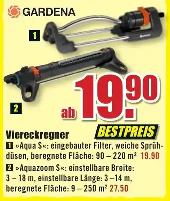 B1 Discount Baumarkt Gardena Viereckregner Aqua S Angebot