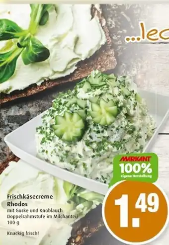 Markant Frischkäsecreme Rhodos 100g Angebot