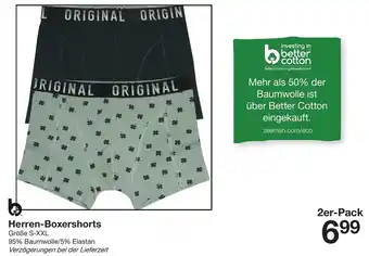 Zeeman Herren Boxershorts 2er Pack Größe S-XXL Angebot