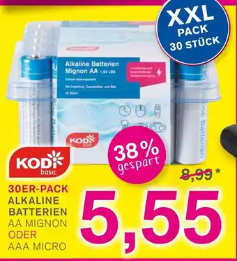 KODi 30er Pack Alkaline Batterien Angebot