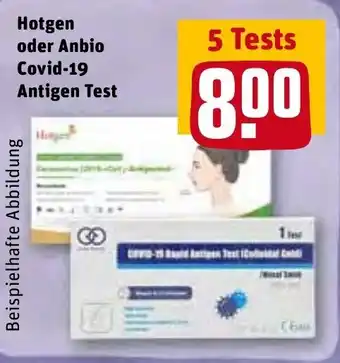 REWE Hotgen oder Anbio Covid-19 Antigen Test Angebot