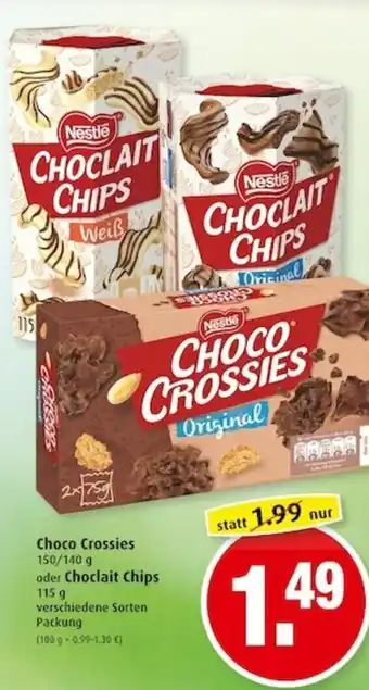 Markant Choco Crossies oder Choclait Chips 115-150g Angebot