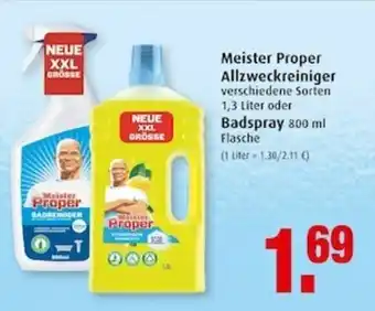 Markant Meister Proper Allzweckreiniger 1,3L oder Badspray 800ml Angebot