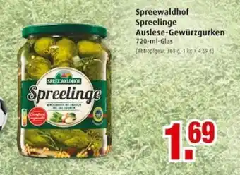 Markant Spreewaldhof Spreelinge Auslese Gewürzgurken 720ml Angebot