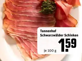 REWE Tannenhof Schwarzwälder Schinken 100 g Angebot