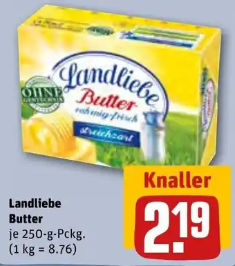 REWE Landliebe Butter 250 g Pckg. Angebot